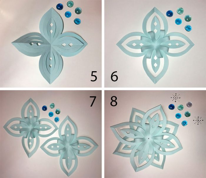 Новогодние снежинки своими руками из бумаги схемы легкие распечатать