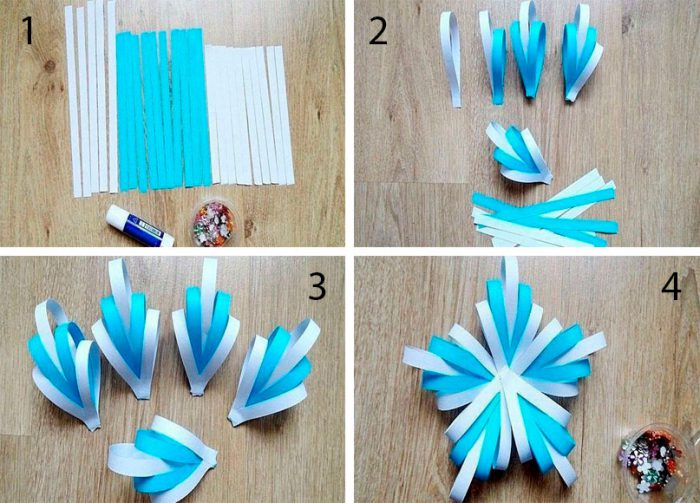 снежинки из бумаги 