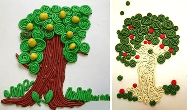 аппликация из пластилина